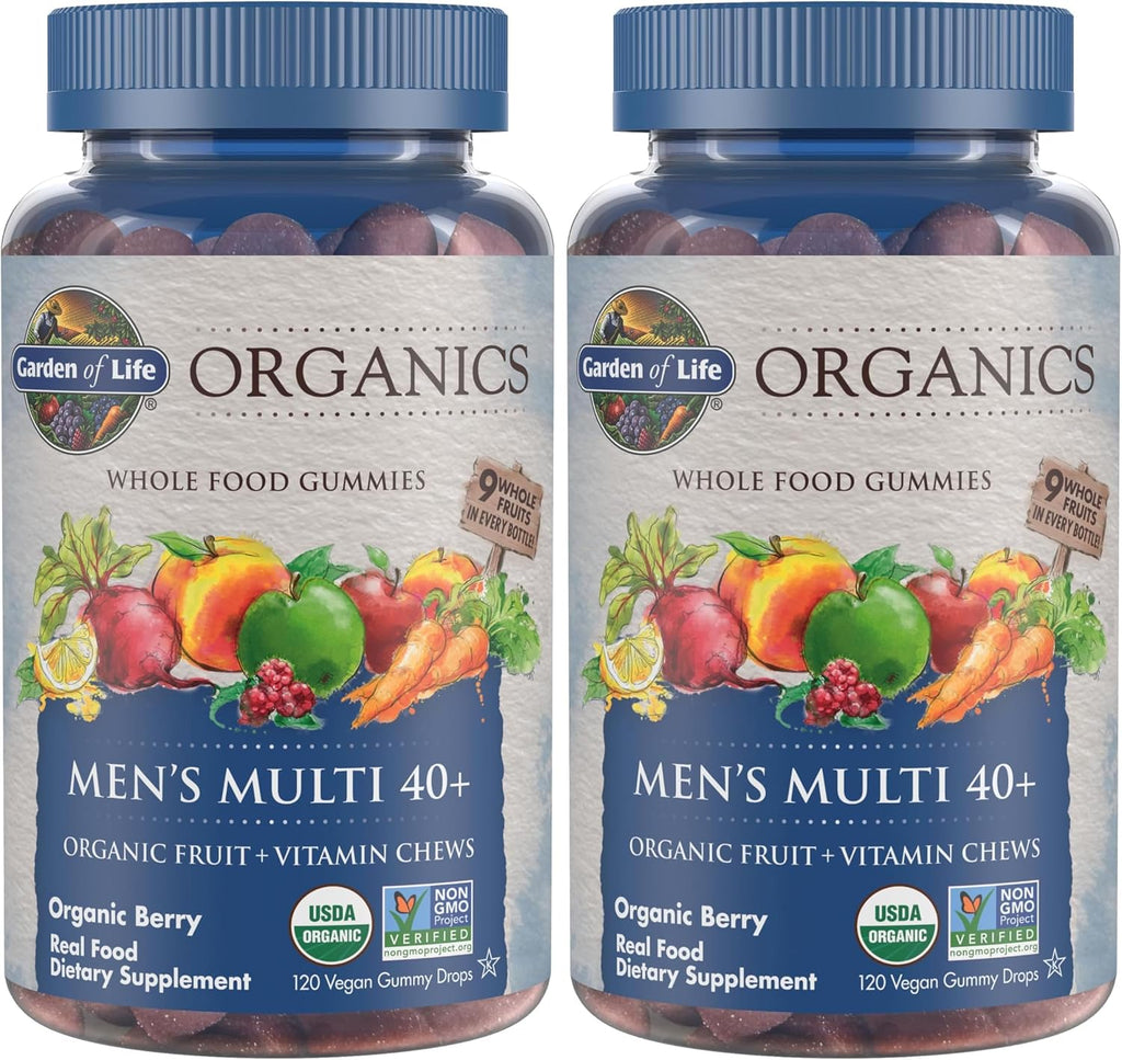 Garden of Life Organics Men 40+ Multivitamínico en Gominolas - Berry - 120 gominulas orgánicas