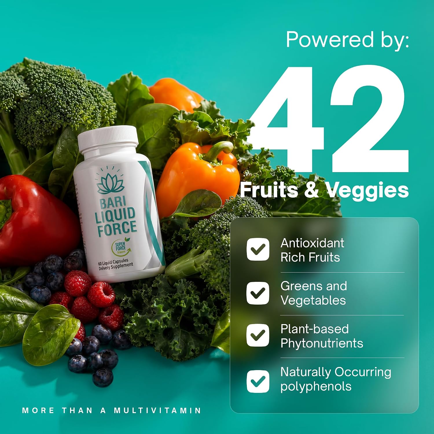 Multivitamínico Bariátrico con Hierro - Cápsulas Líquidas de Rápida Absorción - 60 Cápsulas