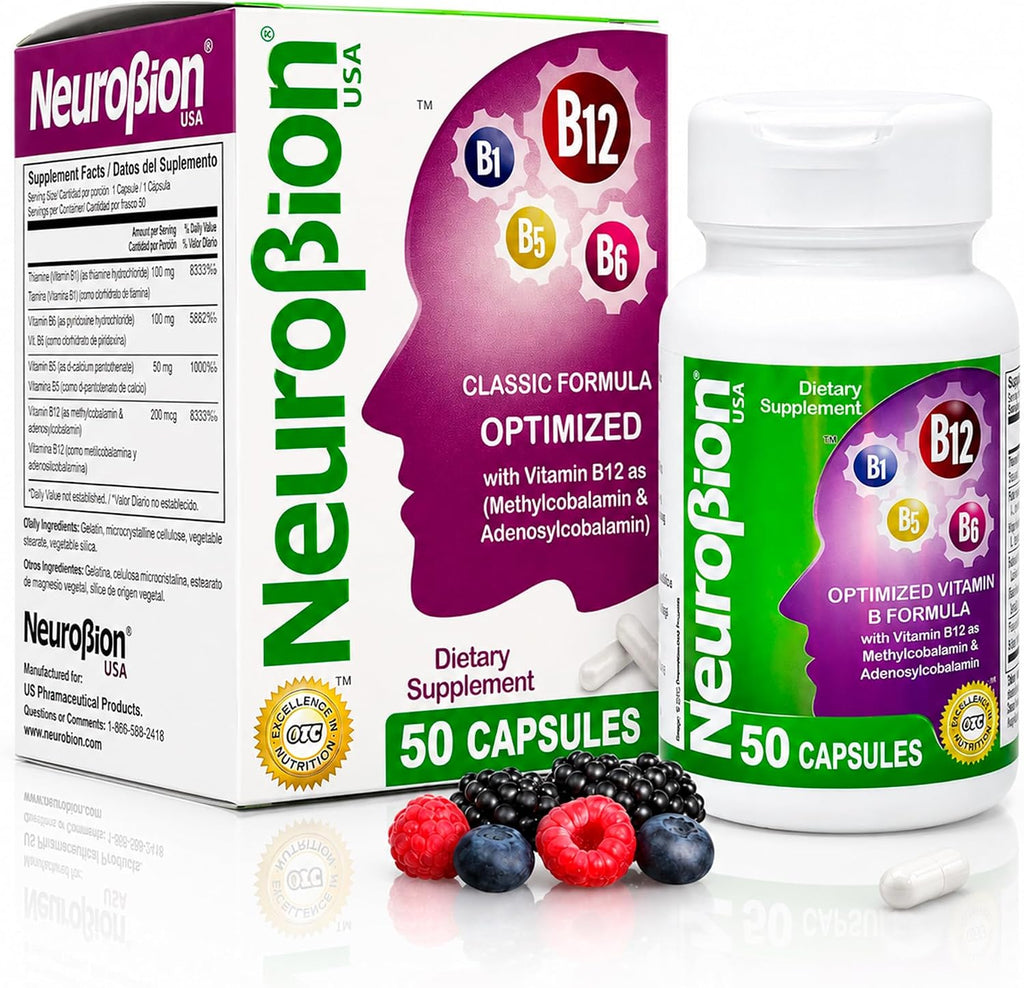 Neurobion Optimized Classic Formula B12 Metilcobalamina - 50 Cápsulas