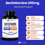Healthfare Benfotiamina 300 mg | 200 Cápsulas Veganas | Absorción Mejorada
