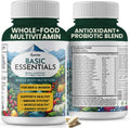 OPTIVIDA Multivitamínico Orgánico de Alimentos Integrales para Hombres y Mujeres (1 Mes) con Probióticos y Mezcla Antioxidante | Sin OGM