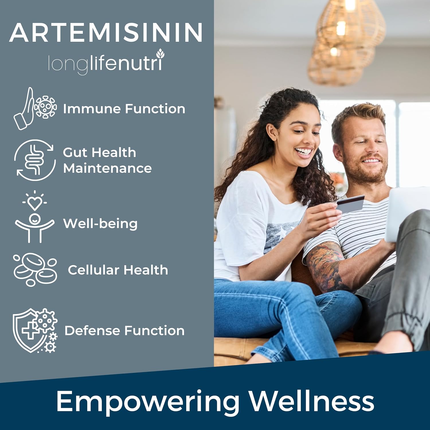 Artemisina 150mg - 120 Cápsulas Vegetales de Ajenjo Dulce Orgánico - LongLifeNutri