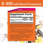 Now E-400-Sg - Vitamina E Natural 400 UI con Mezcla de Tocoferoles
