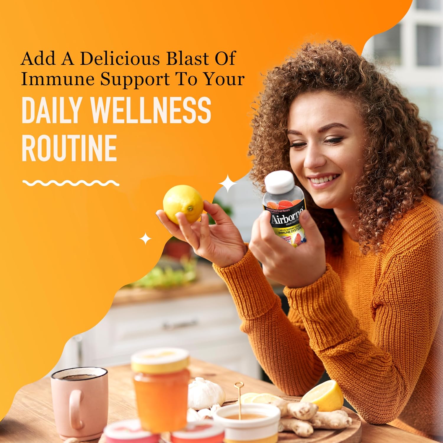 Airborne 750mg Vitamina C Gominolas - 126 Gominolas, Sabor Frutas Variadas