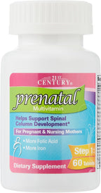 21st Century Prenatal con DHA, 120 Comprimidos y Cápsulas Blandas