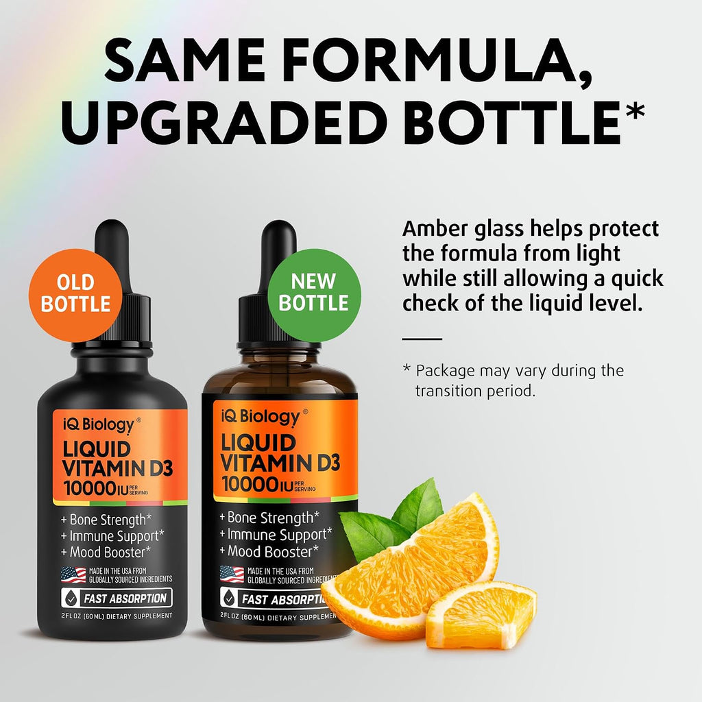 Vitamina D3 10000 UI (250 mcg) Líquida Orgánica – IQ Biology