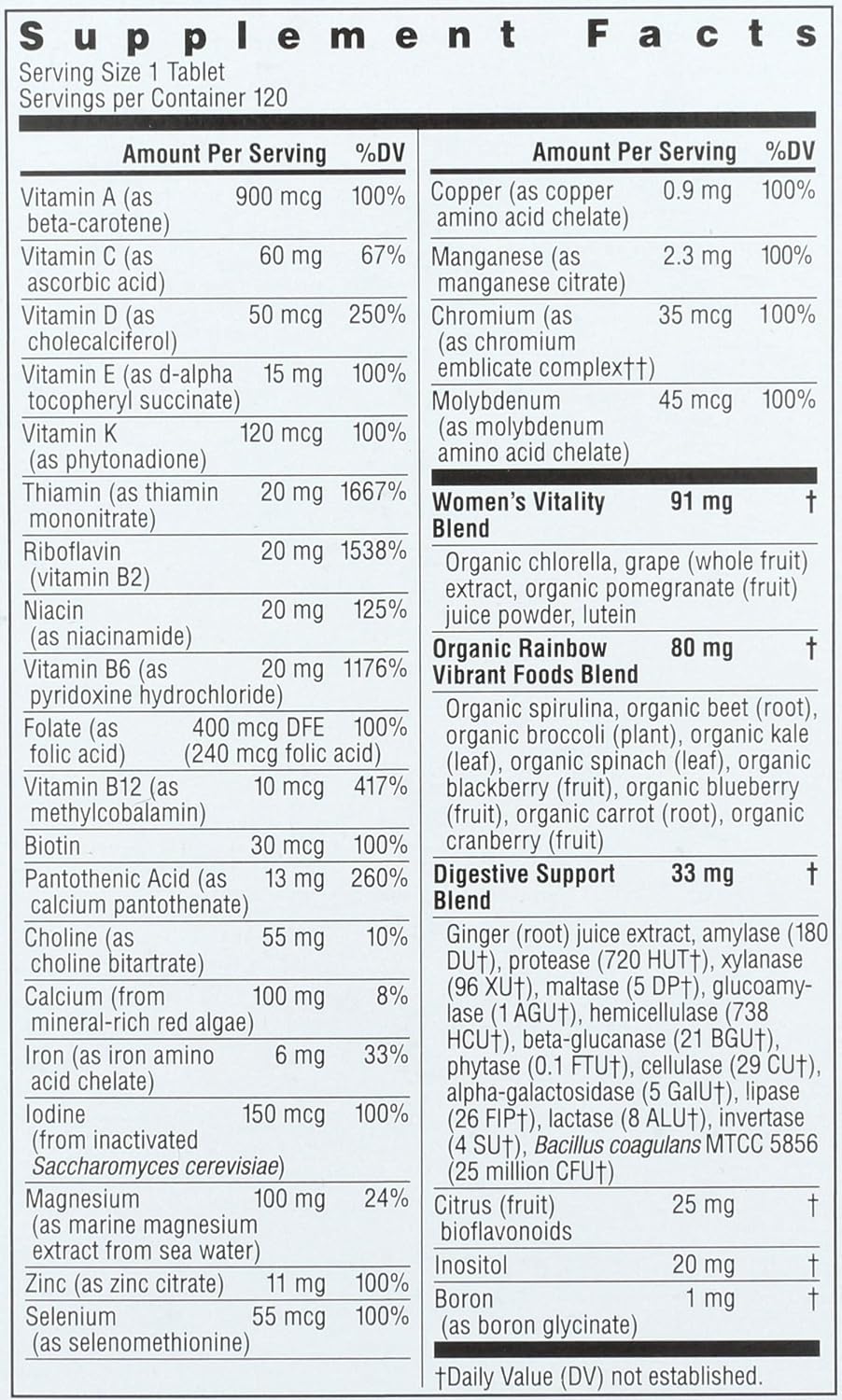 Rainbow Light Multivitamínico para Mujeres One, en Polvo, 120 dosis