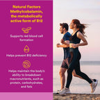 Natural Factors Vitamina B12 Metilcobalamina 1000 mcg - 90 tabletas masticables