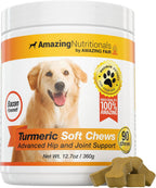 Amazing Turmeric for Dogs - Cúrcuma con Curcumina para Perros - 120 Masticables Antioxidantes