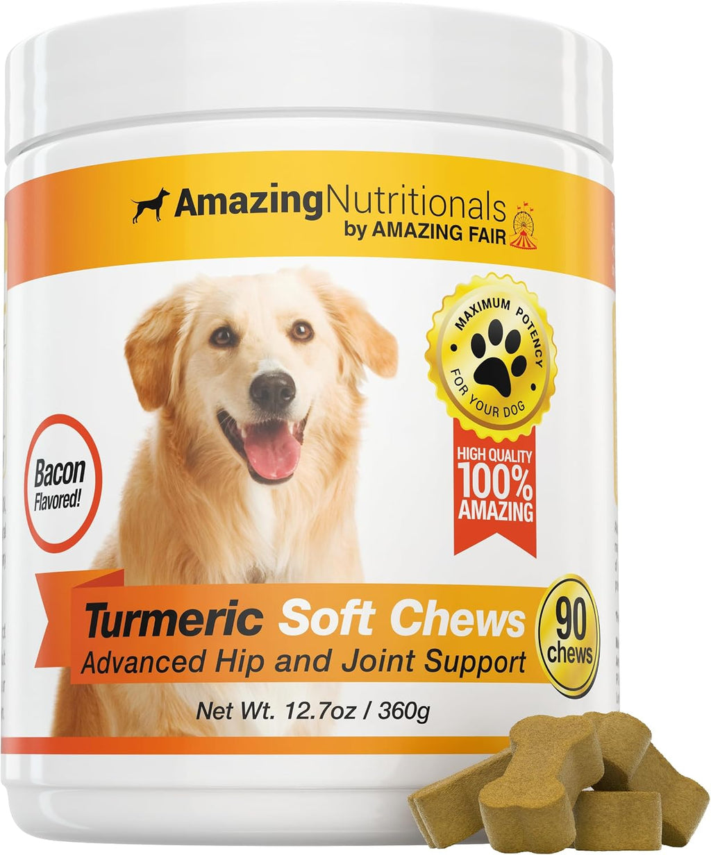 Amazing Turmeric para Perros – Antioxidante Curcumina, 120 Masticables
