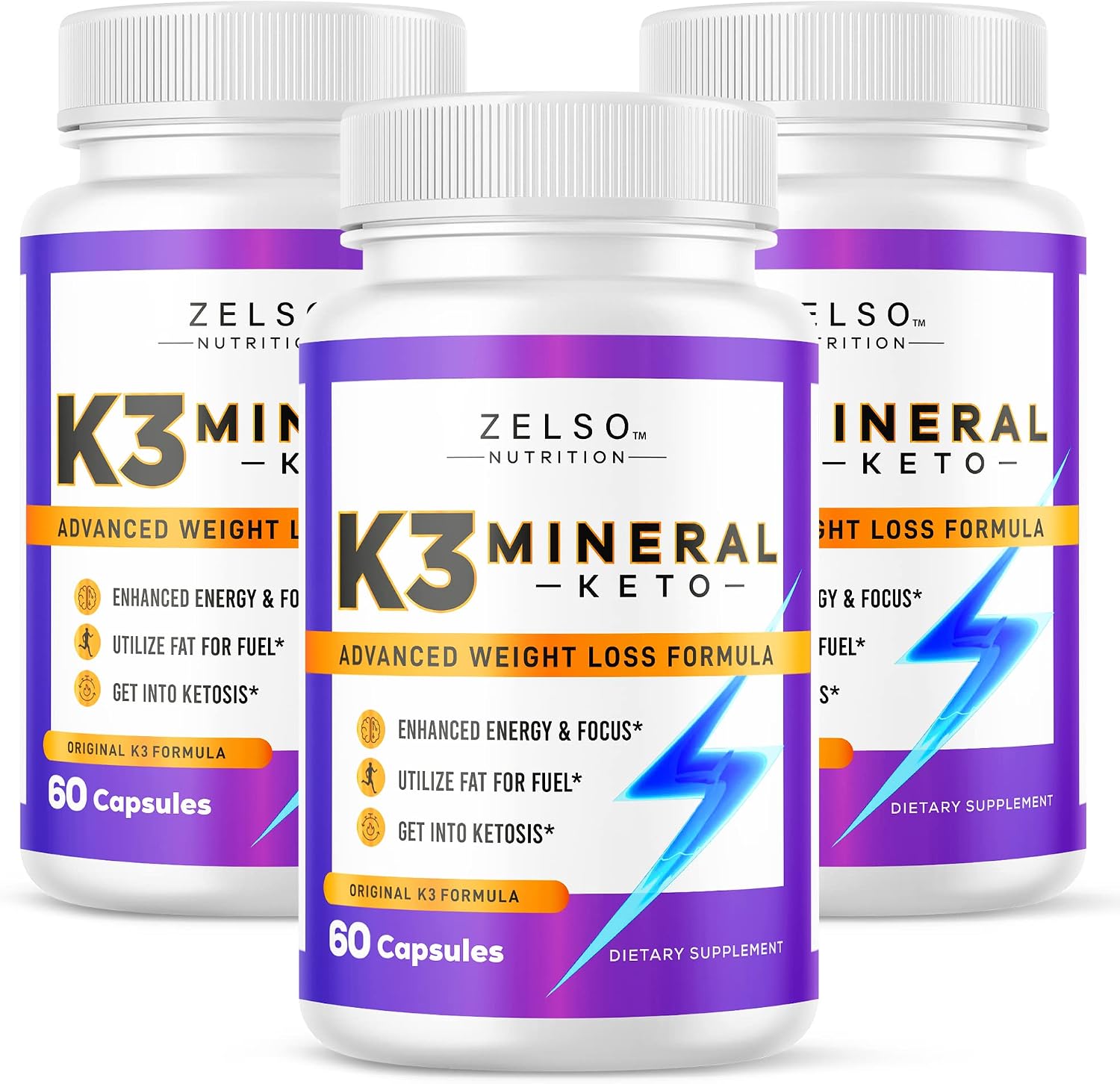ZELSO K3 Mineral Cápsulas para Pérdida de Peso – Pack de 2 (120 Cápsulas)
