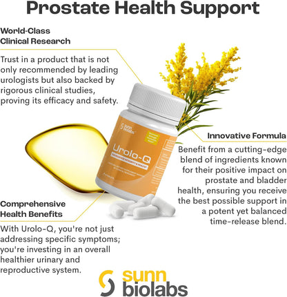 Urolo-Q Extra-Strength Prostate Support - Fórmula de Liberación Prolongada con Extracto de Polen - 60 Comprimidos – Image 4