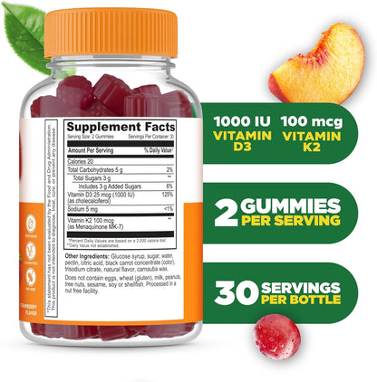 Lifeable Vitamina D3 y K2 Gominolas para – La vitamina D3 contribuye al mantenimiento de los niveles normales de – Image 2