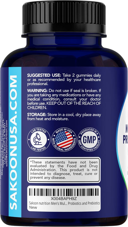 Sakoon nutrition Gominolas Multivitamínicas para Hombre con Probióticos y Prebióticos, 60 unidades – Image 8