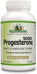 Organic Farms Vitamins Progesterona 5000 - Suplemento de Progesterona Natural, 90 Comprimidos