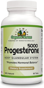 Organic Farms Vitamins Progesterona 5000 - Suplemento de Progesterona Natural, 90 Comprimidos