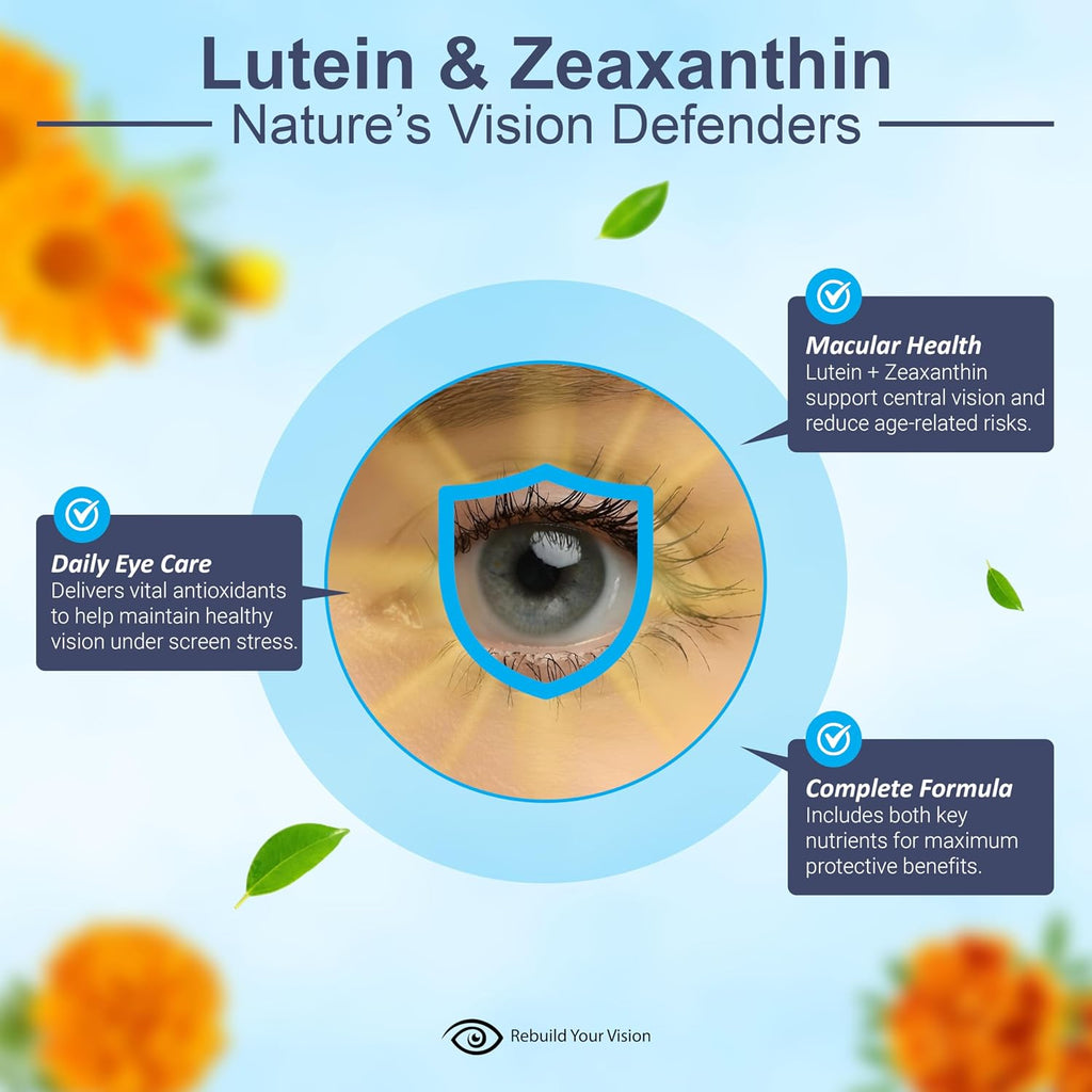 Rebuild Your Vision Ocu-Plus Formula – Suplemento para la Salud Visual con Luteína y Zeaxantina – 60 Cápsulas