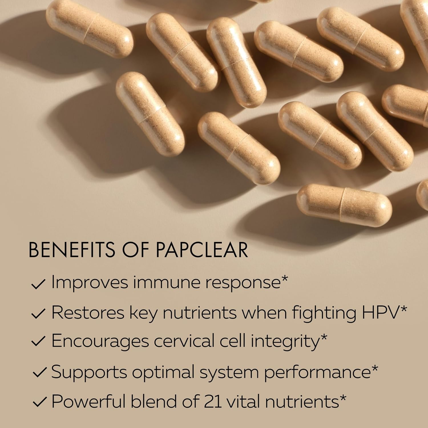 PAPCLEAR – Suplemento Inmunitario Avanzado con 21 Vitaminas y Nutrientes, 90 Cápsulas