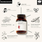 Blisque Heart+ – Apoyo Natural para la Presión Arterial y Salud Cardiovascular | Coenzima Q10, Espino Blanco, Remolacha, Cúrcuma | 90 Cápsulas
