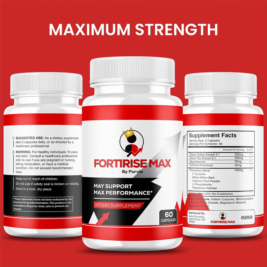 Fortirise Max - Fórmula de Máxima Potencia para Apoyo General al Bienestar, 60 Cápsulas
