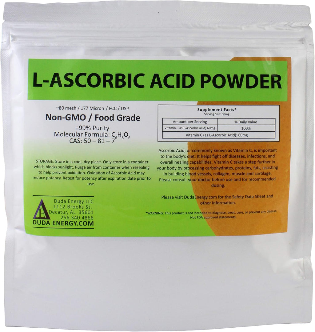L-Ascorbic Acid Pure Powder 99+% - Vitamin C - 454 g (1 lb)