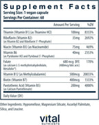 Vital Nutrients B Complex – High Potency, Methylated, Vegan B Vitamins – 60 Capsules