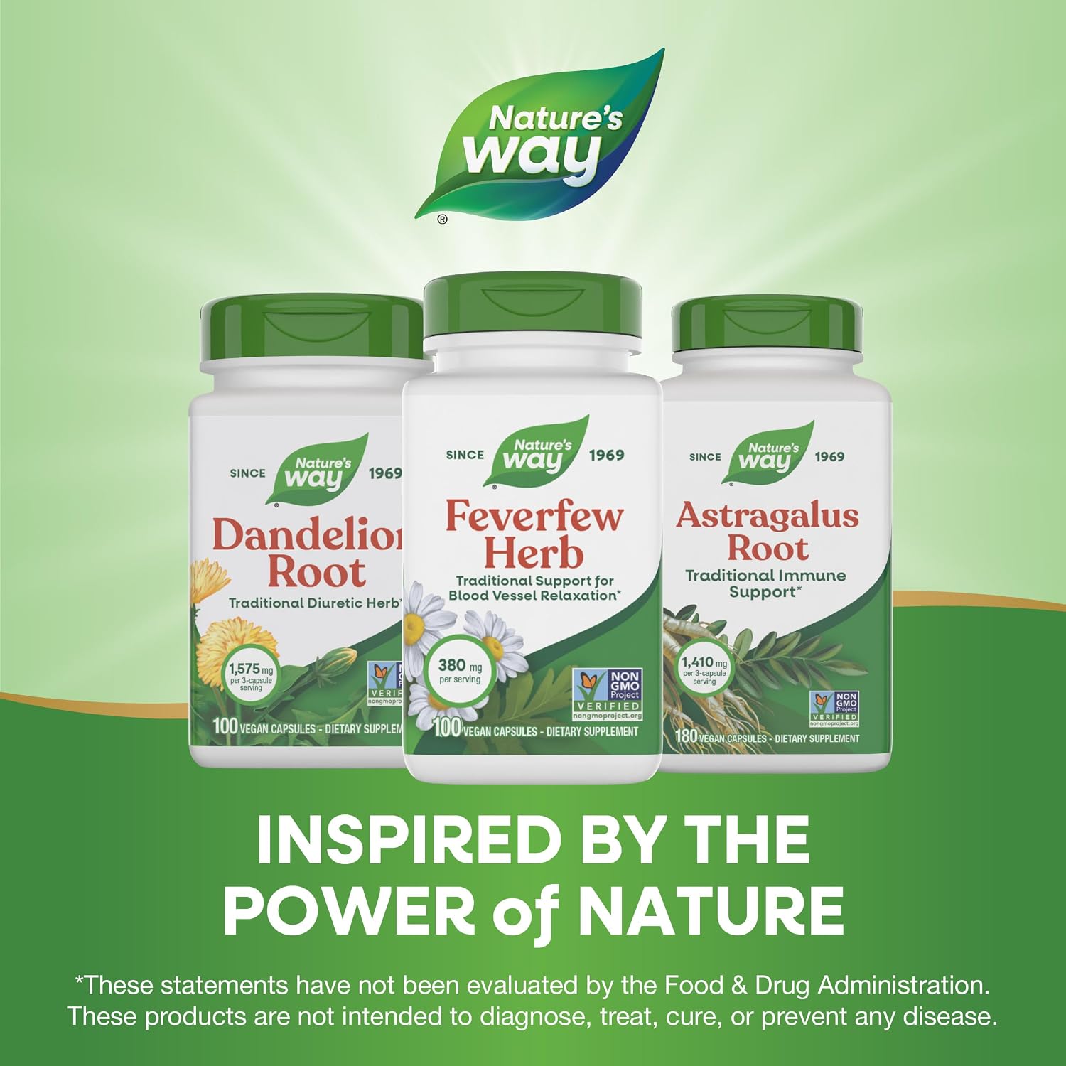 Hierba de matricaria de Nature's Way - 100 Cápsulas Veganas