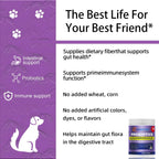 Probióticos para Perros con Enzimas, Papaya, Calabaza y Aceite de Krill - 200 Masticables