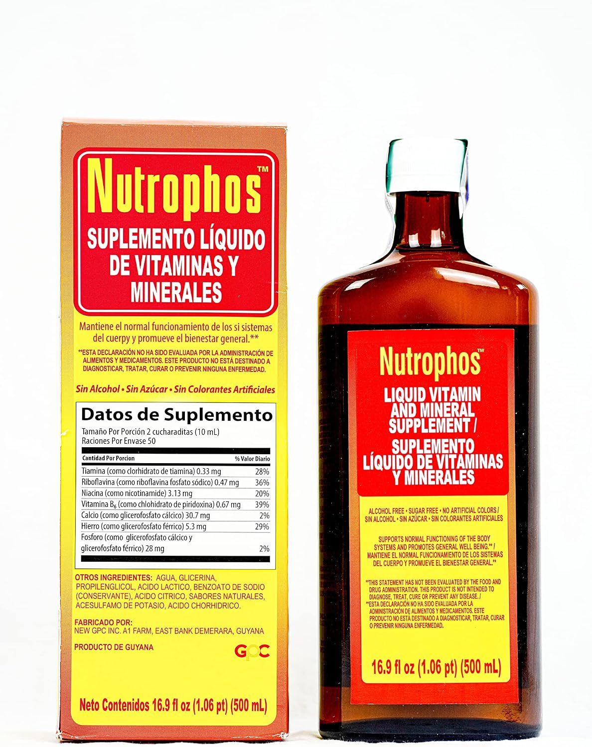 Liquid Vitamin and Mineral Supplement - Supports Normal Body Function and Promotes Overall Well-being - 16.9 fl oz