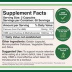 Double Wood Supplements HMB 1000 mg por ración - 120 cápsulas