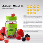 Women's Multivitamin Gummy Pack, 3 Support for Hair Skin Nails Sleep Daily Health, Vitamins A, D, C, E, Biotin, Ashwagandha, Folic Acid, Adult Chewable Vitamin, Berry Flavor, 15 Day Supply - 90 Count