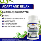 Kanna Bliss - Herbal Adaptogenic (60 Vegetarian Capsules)