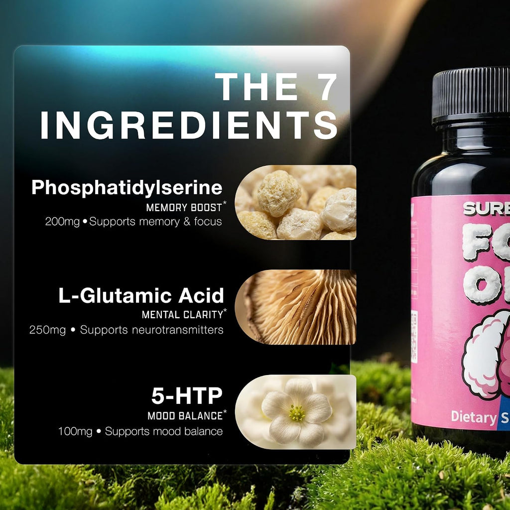 FOG OFF Suplemento para Niebla Mental - Cápsulas de Enfoque y Claridad con Vitamina B1, Maca Negra y Fosfatidilserina