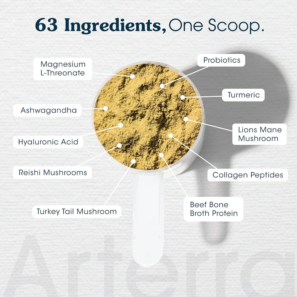 Suplemento en Polvo para Perros Mayores – 63 Ingredientes para Articulaciones, Digestión, Sistema Inmunitario y Salud Cerebral – Multivitamínico Diario con Glucosamina, Probióticos y Aceite de Pescado | 60 Dosis