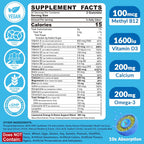 Multivitamínico Metilado para Hombres en Gominolas - Omega 3 Vegano, CoQ10, Zinc, Vitaminas A, C, D3, K2, E, Complejo B, Calcio, Magnesio, Licopeno - Sin Azúcar, 120 Unidades
