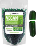 XPRS Nutra Cápsulas Vacías Tamaño 4 - 1000 Unidades - Cápsulas Veganas Pequeñas - Píldoras Vegetarianas - Relleno DIY de Cápsulas para Suplementos (Verde Bosque)