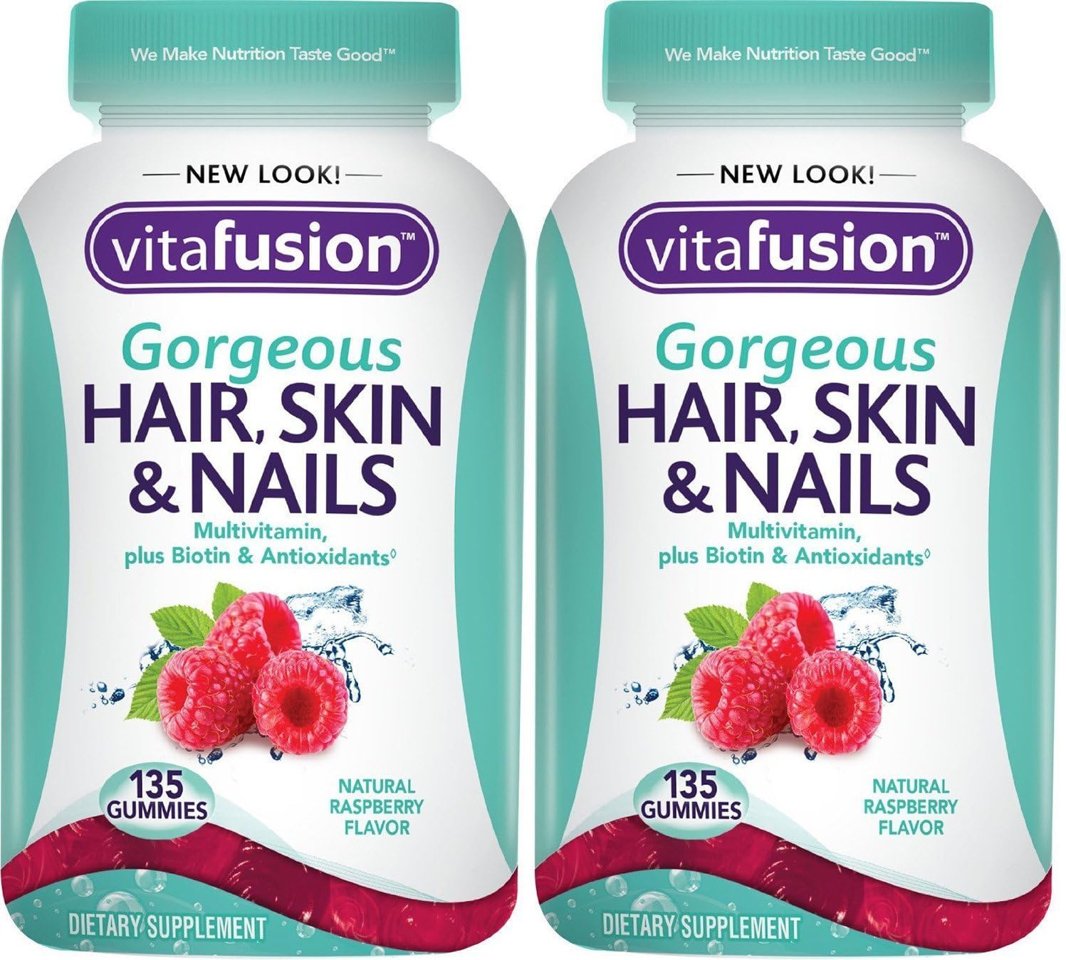 Vitafusion Multivitamínico para Cabello, Piel y Uñas, 135 Gominolas (Pack de 2)