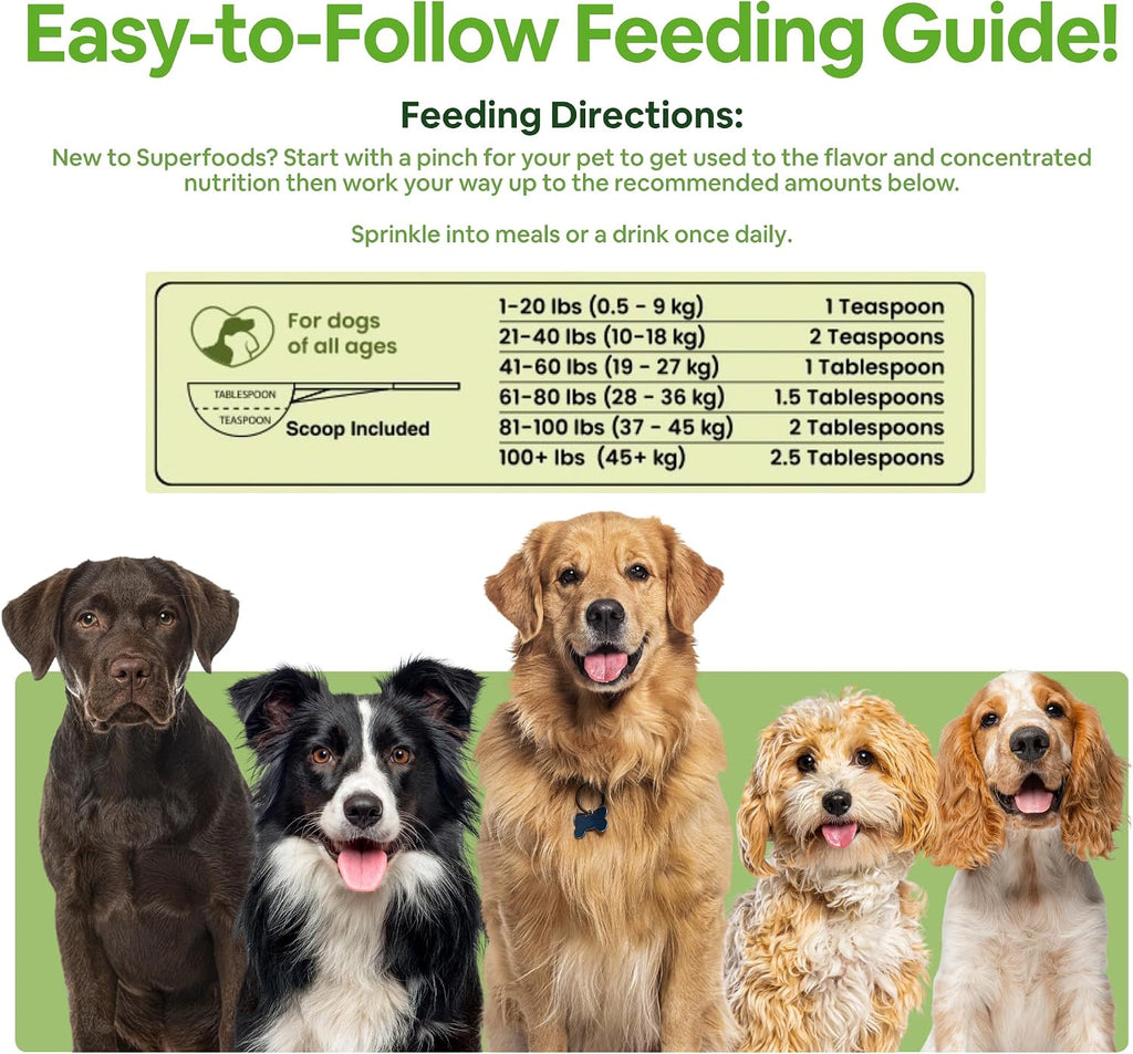 Dog Greens Superfood Supplement para Perros (340 g) - Pack de 3