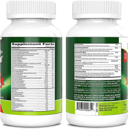 DEVA Tuba Prime Multivitamínico Vegano de – Frutas y bayas: fresas, frambuesas, arándanos, moras, arándanos rojos, – Image 2