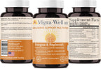Wellkasa Migra-Well AM: Multivitamínico diario metilado energizante con minerales biodisponibles y antioxidantes para la salud cerebral y nerviosa de mujeres y hombres - Sin hierro (60 cápsulas)