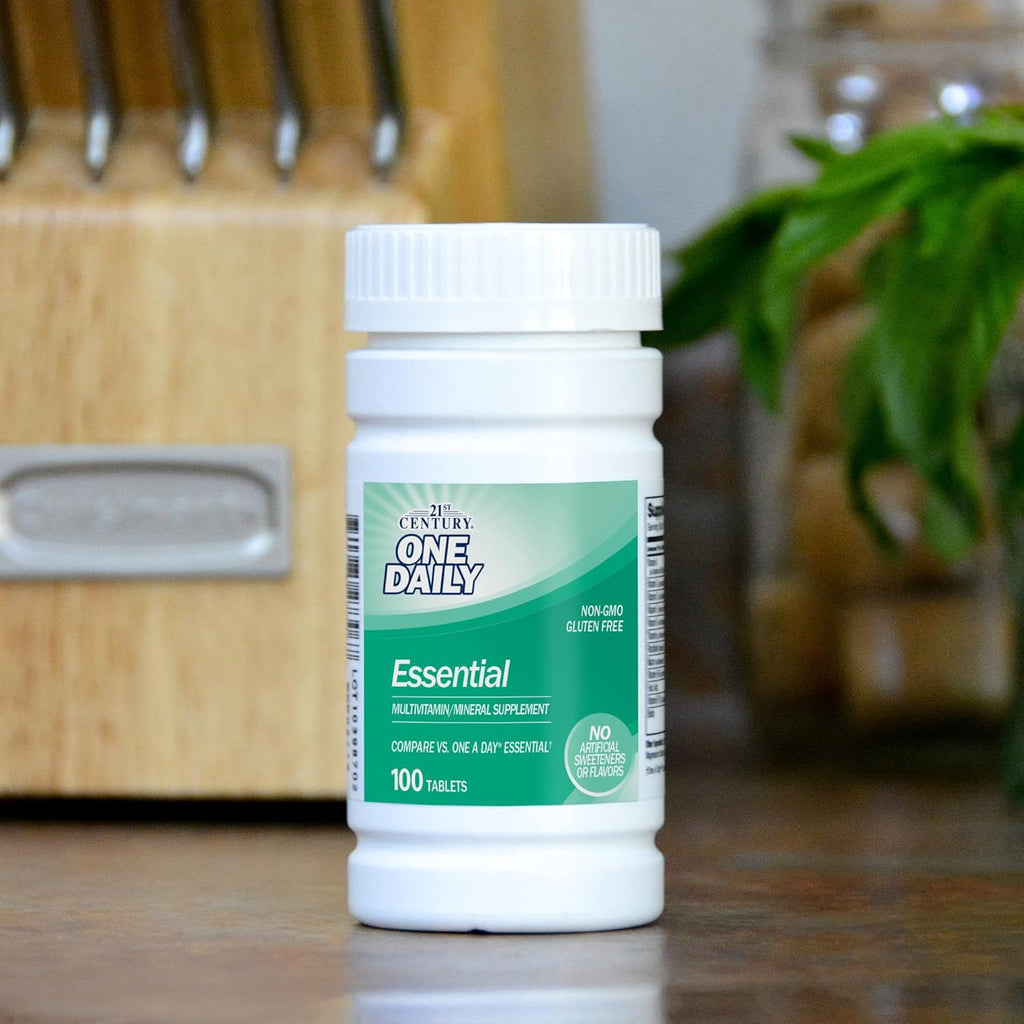 Tabletas multivitamínicas esenciales One Daily del siglo XXI, 100 unidades