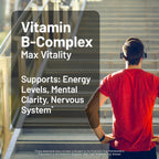 NatureWise Complejo B para Hombres y Mujeres - con Ácido Fólico, Biotina, B1, B2, B3, B6, B12 - Apoyo a la Energía Celular y Claridad Mental - Sin Gluten ni Lácteos - 60 Cápsulas Blandas