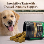 Deluxe Naturals Probiotic Soft Chews for Dogs – 360 masticables (4 x 90ct) – Apoyo Digestivo e Inmunitario con 9 Probióticos, 8 Enzimas, 2 Prebióticos y 5 Nutrientes Esenciales – Sabor a Pollo