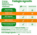 Healthfare Fadogia Agrestis Extract | 200 Cápsulas Veganas | Suplemento Herbal