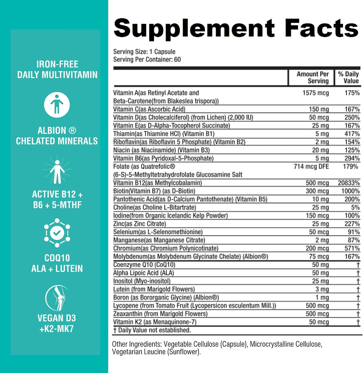 Power By Naturals Methyl Multi One - – Vitamina C: 150 mg. Ayuda a proteger las células del estrés oxidativo y – Image 4