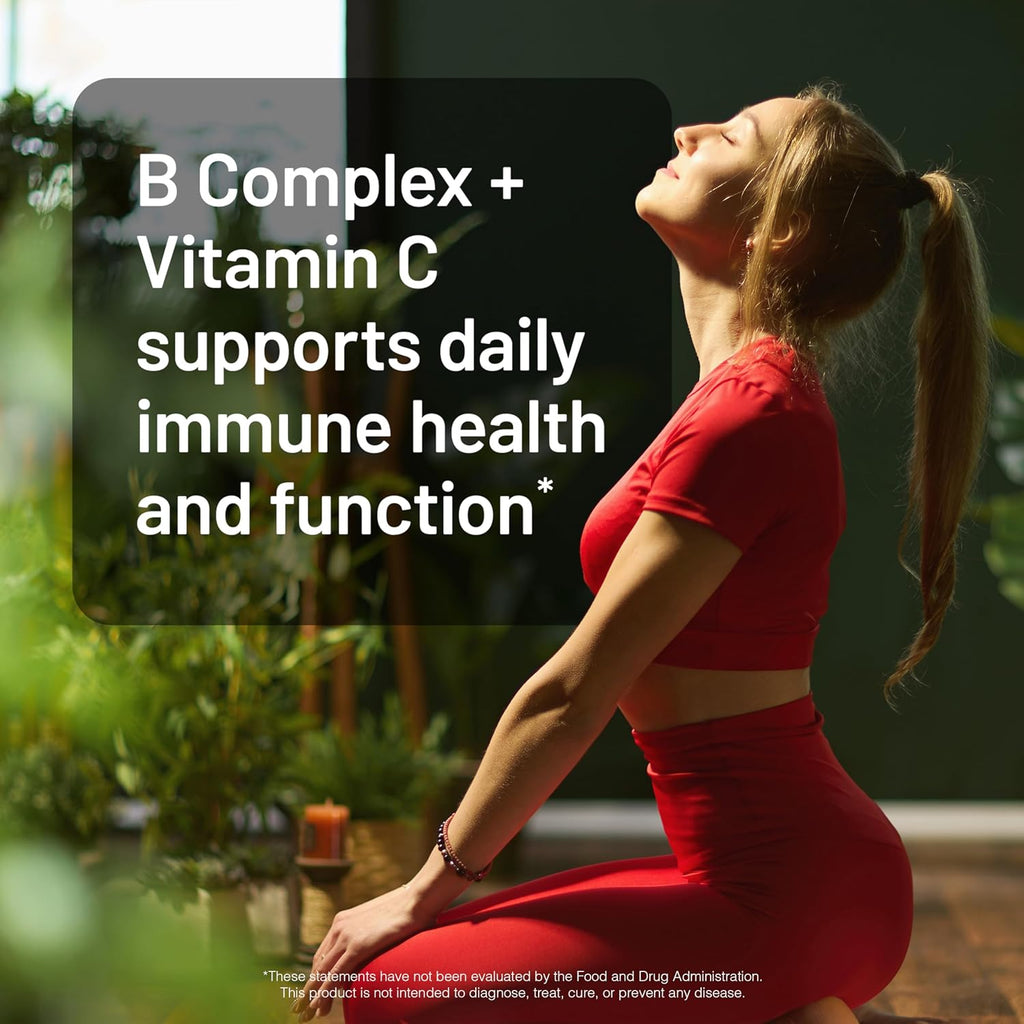 NatureWise Super Complejo B - con Vitamina C, Ácido Fólico, Biotina y Vitaminas B - Vegano, Sin Gluten - 60 Comprimidos