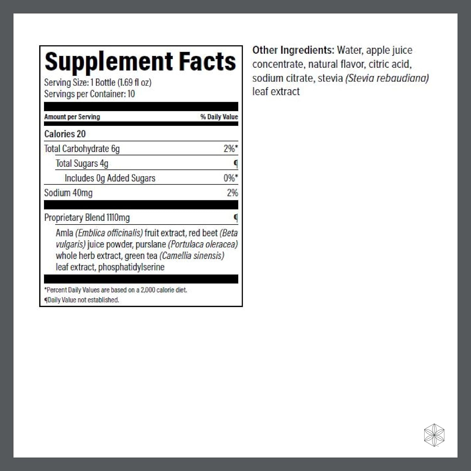Isagenix Nootropic Elixir - Complemento Líquido para la Concentración y Salud Cerebral - 10 botellas de 50 ml