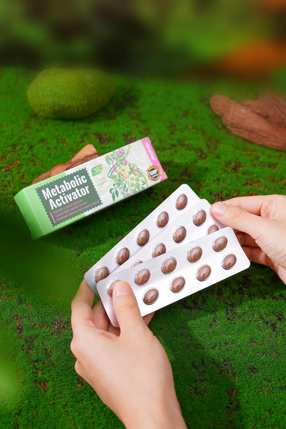 NiceTop Metabolic Activator - Complemento Alimenticio con Extracto de Hoja de Morera, Vitamina C y PQQ - 30 Comprimidos