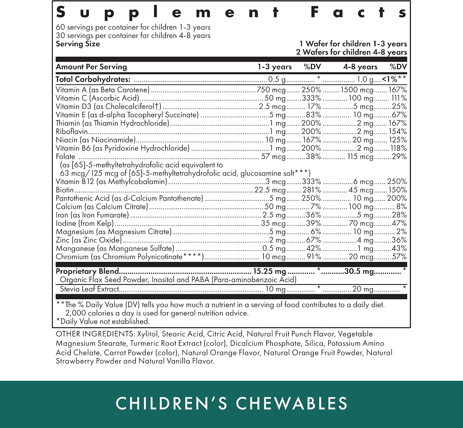 Michael's Health Children's Chewables - Multivitaminas Masticables para Niños - Sabor Ponche de Frutas - 60 Tabletas Vegetarianas