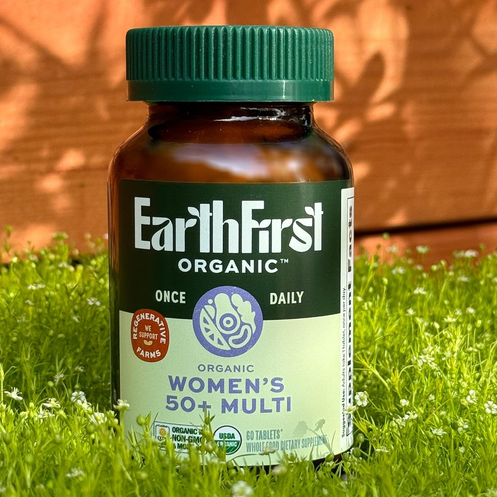 EarthFirst Organic Multivitamínico Diario para Mujeres 50+ 60 Comprimidos